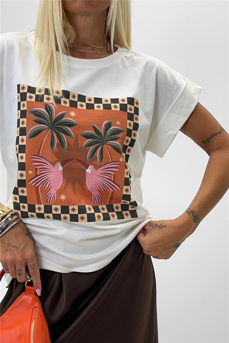 t-shirt in cotone palma